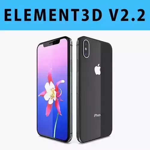 E3D - Apple iPhone X  iPhone 10  Space Gray