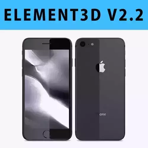E3D - Apple iPhone 8 Space Gray 3D model
