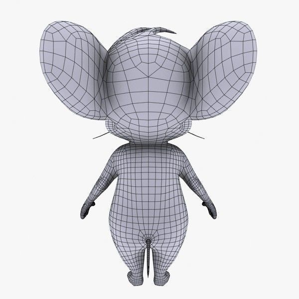 Jerry 3D character Low-poly 3D model_8