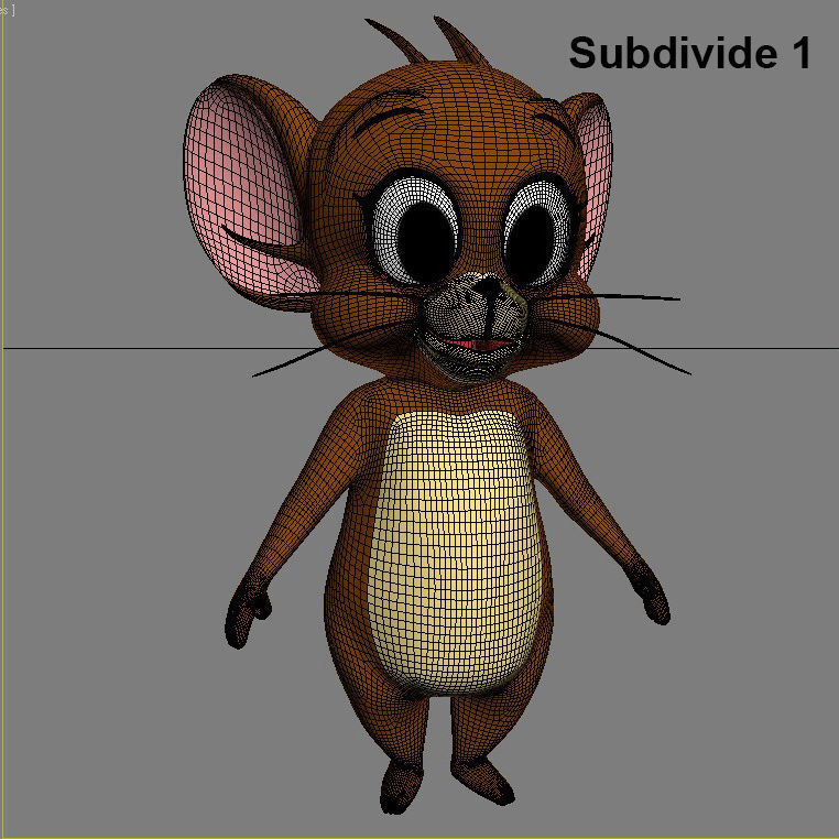 Jerry 3D character Low-poly 3D model_4