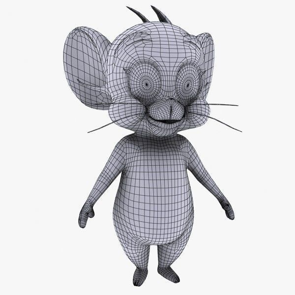 Jerry 3D character Low-poly 3D model_6