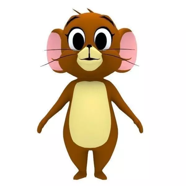 Jerry 3D character Low-poly 3D model_0