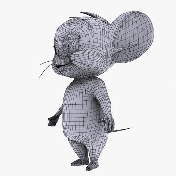 Jerry 3D character Low-poly 3D model_7