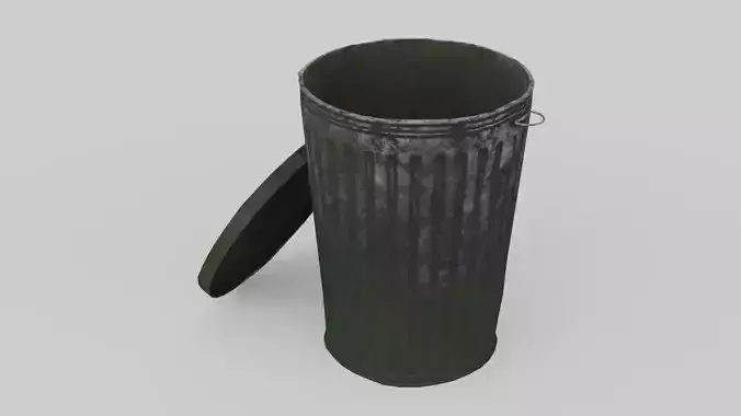 Dustbin 3 Lowpoly Old