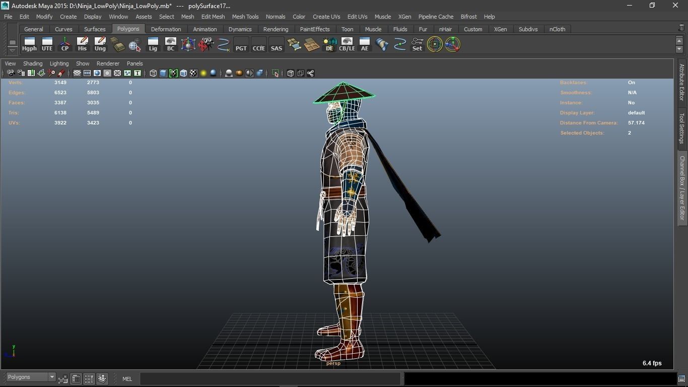 Low Poly Ninja Character free VR / AR / low-poly 3D model | CGTrader