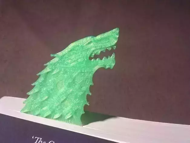 Stark Direwolf Sigil Bookmark Free 3D print model