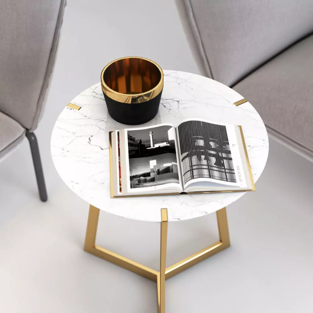 chesterfield Set living room 3D model_1