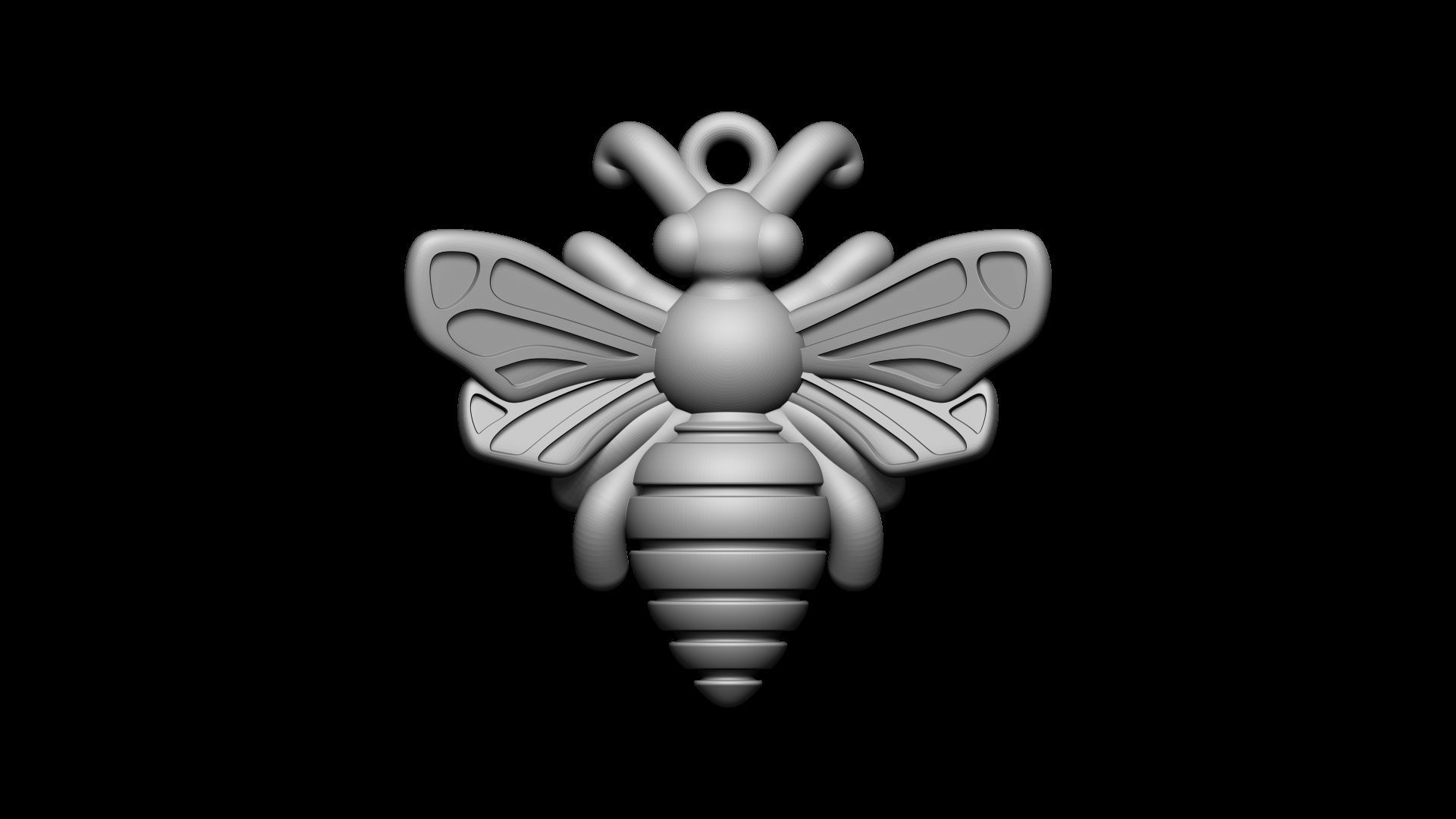 Bee Pendant 3D print model_2