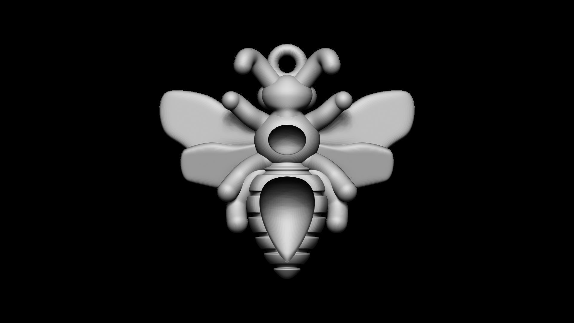 Bee Pendant 3D print model_7