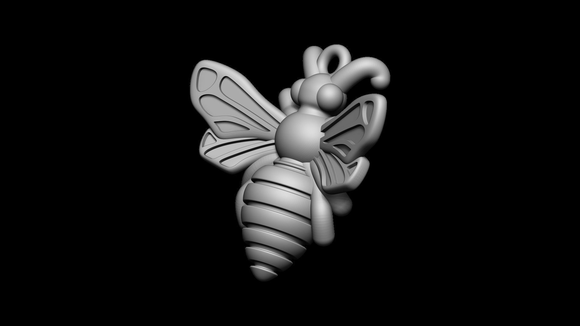 Bee Pendant 3D print model_6