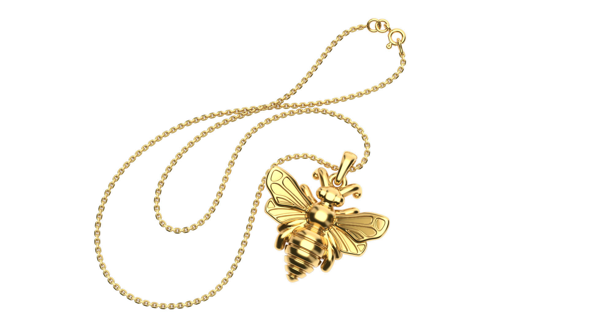 Bee Pendant 3D print model_3