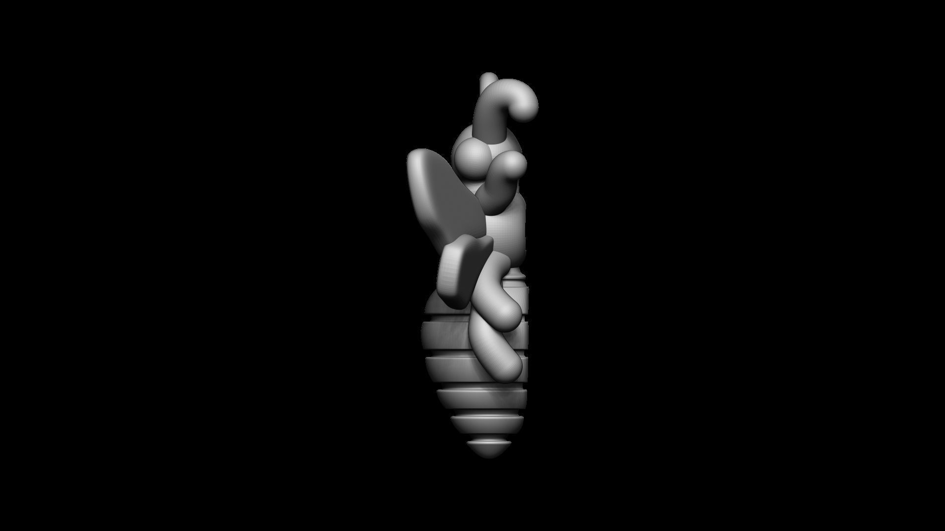 Bee Pendant 3D print model_5