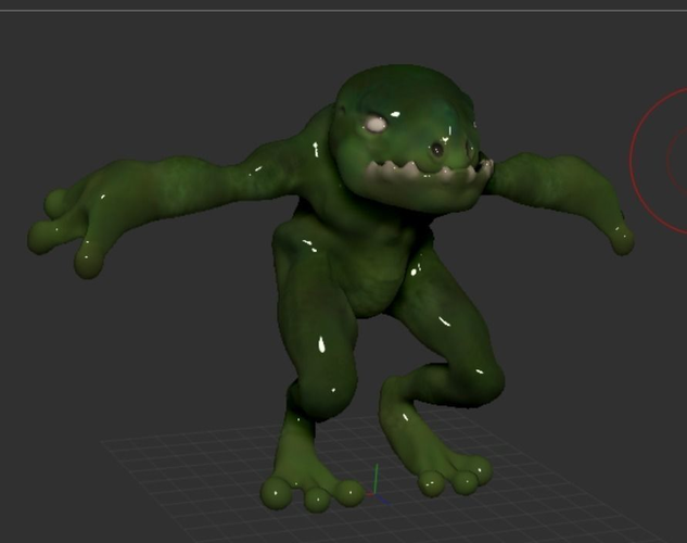 Croaquian creature with arms and legs
