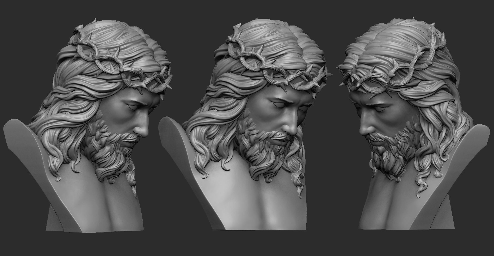 Jesus Bust 3D print model_1