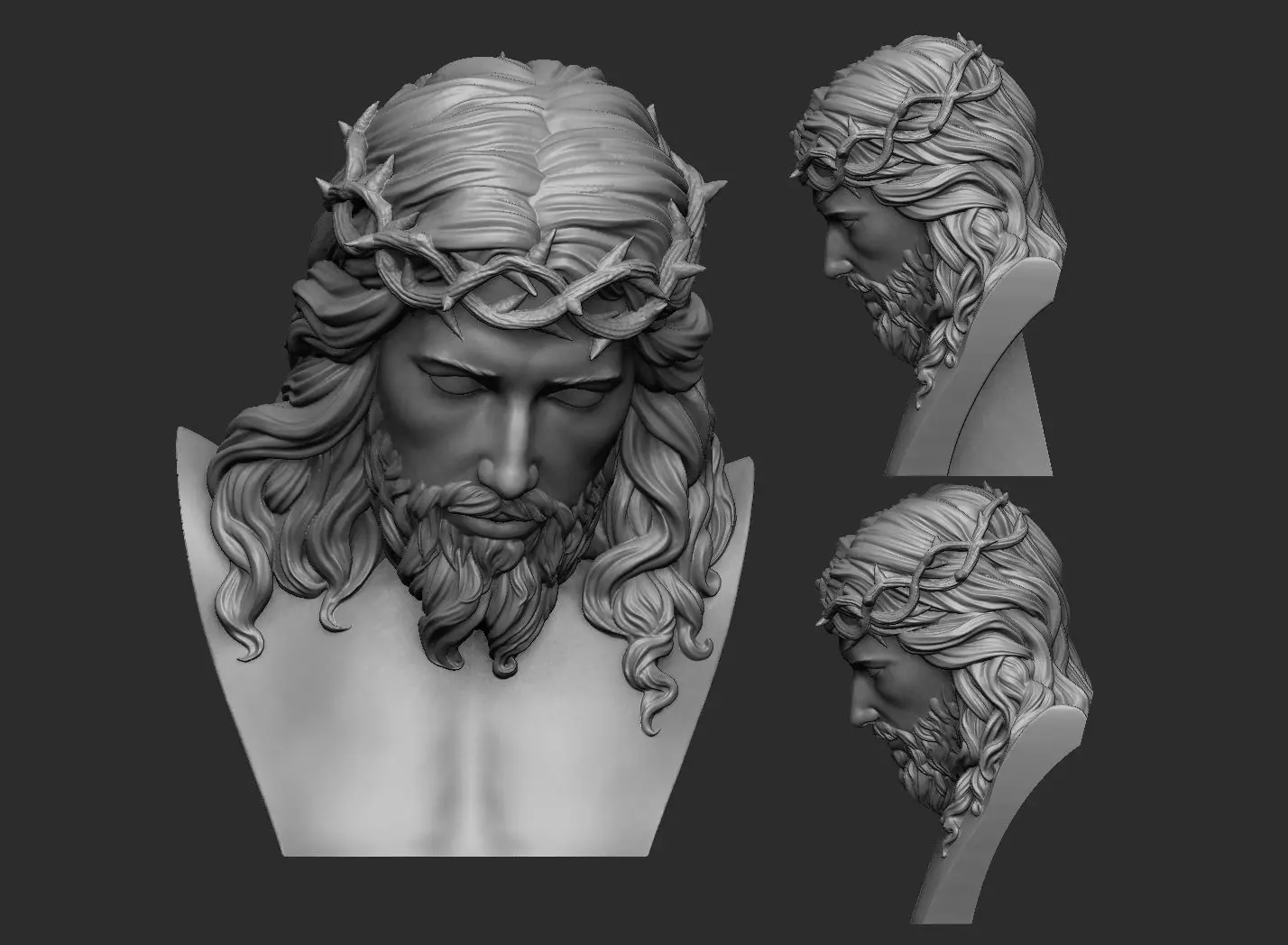 Jesus Bust 3D print model_0