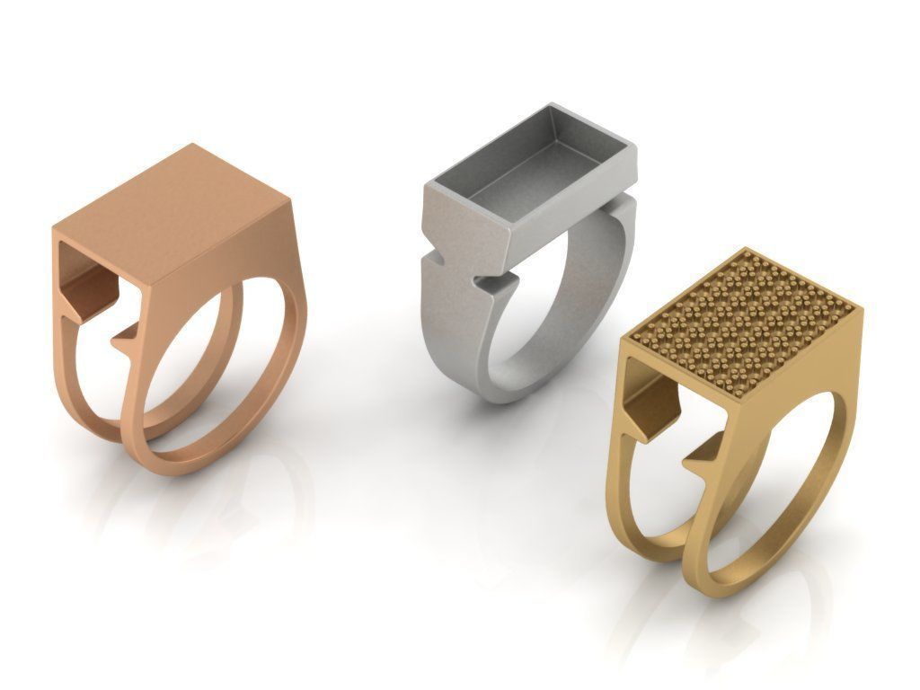 Secret Compartment Ring 2 in 1 3D print model_5
