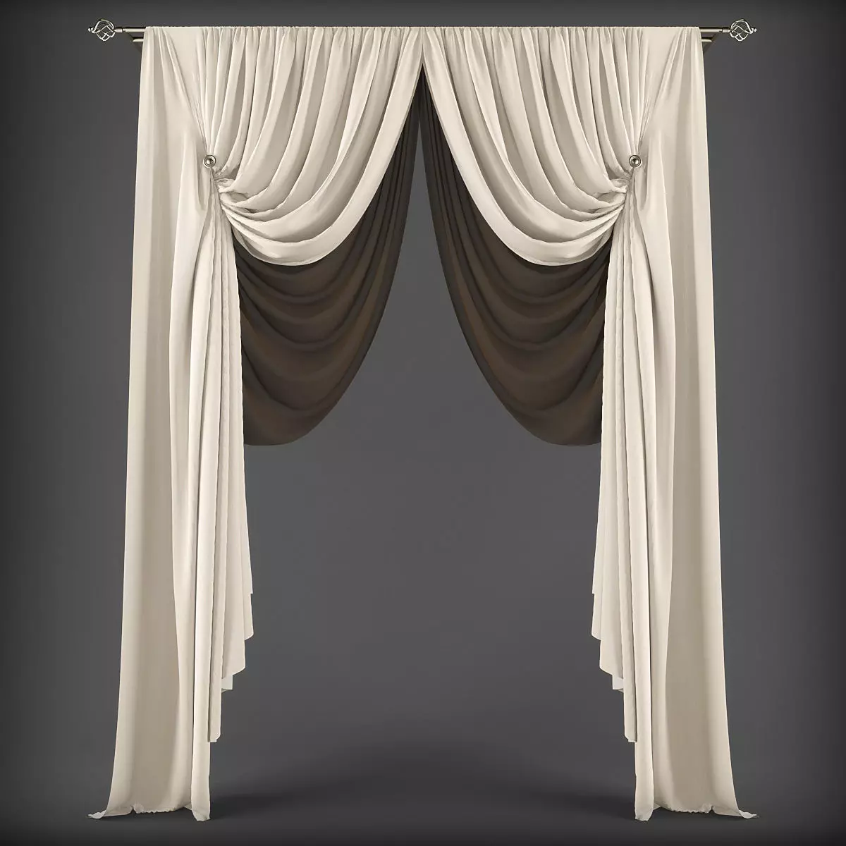 Curtain 3D model 326 Low-poly 3D model