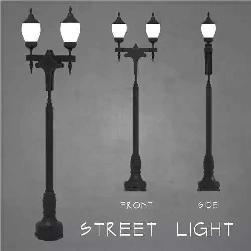 Ornate Street light fixture architectural lighting for street 3D model