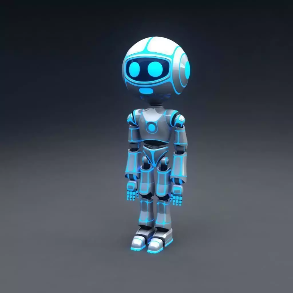 Robot Model Low-poly 3D model_0