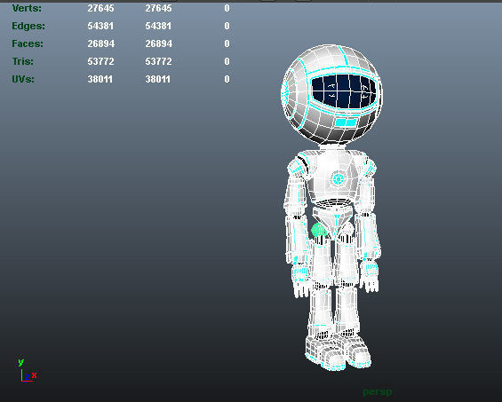 Robot Model Low-poly 3D model_4