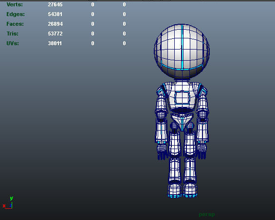 Robot Model Low-poly 3D model_5