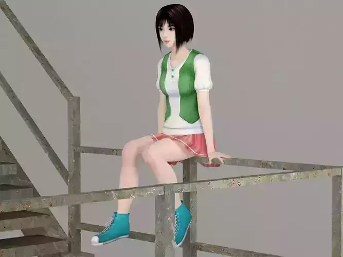 Satomi various outfit pose 04