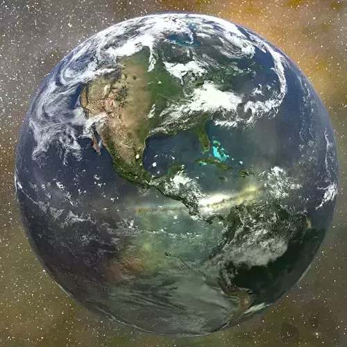 Low poly Earth from space Low-poly 3D model