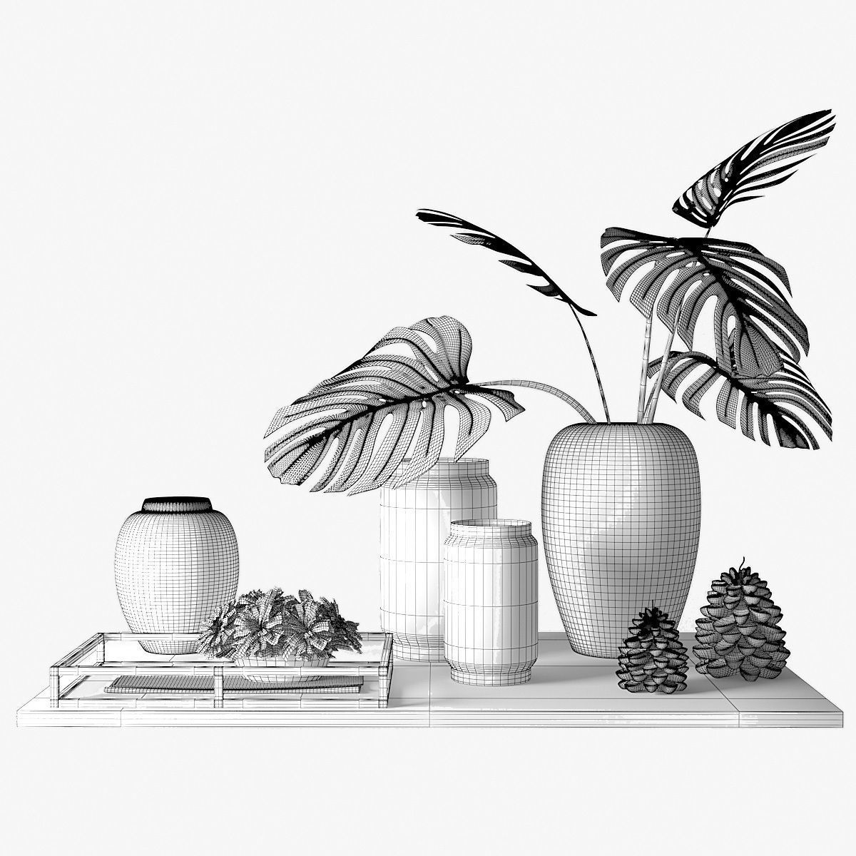 Decorative set 02 3D model_1