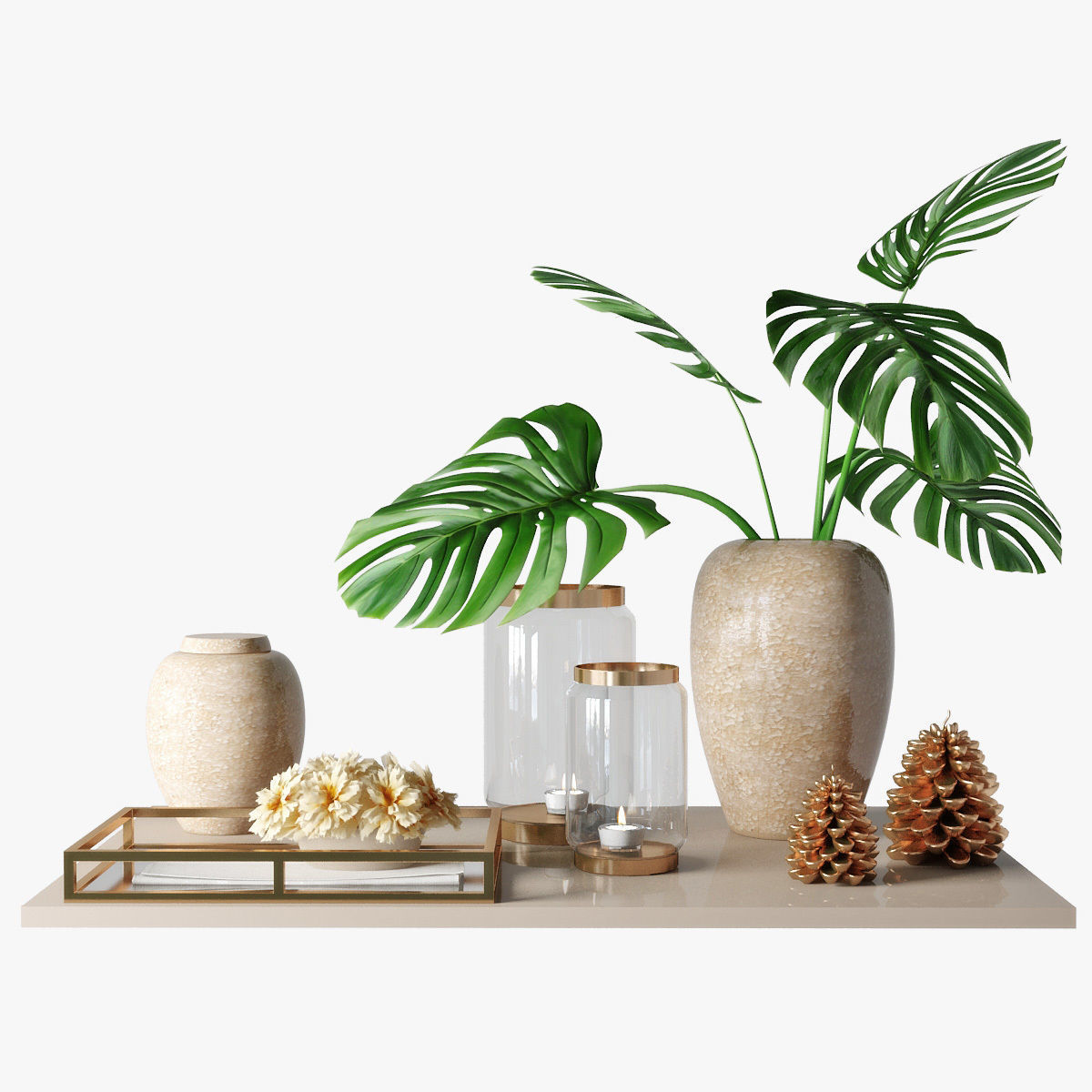 Decorative set 02 3D model_2