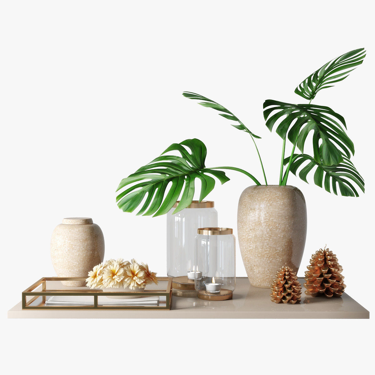 Decorative set 02 3D model_0