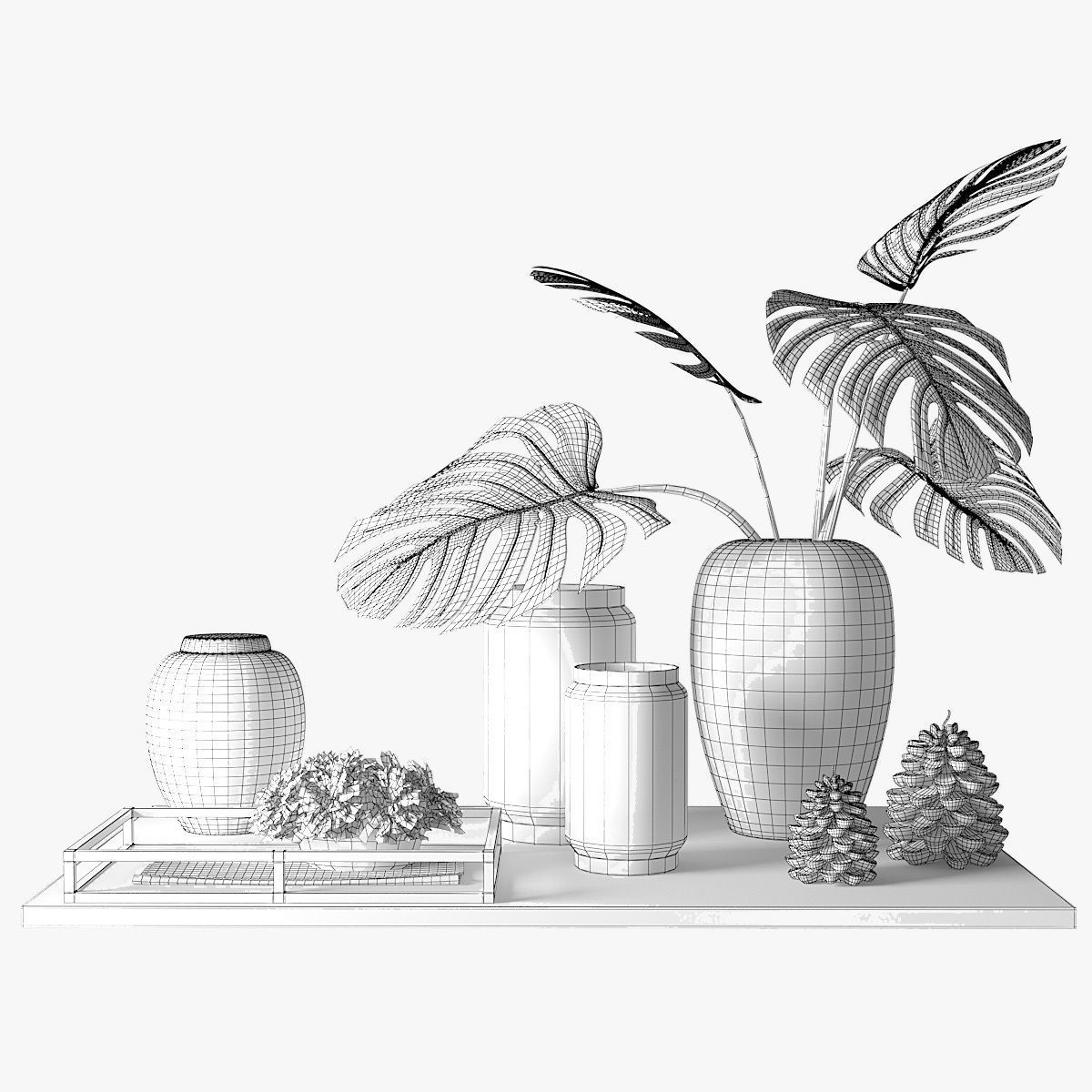 Decorative set 02 3D model_3