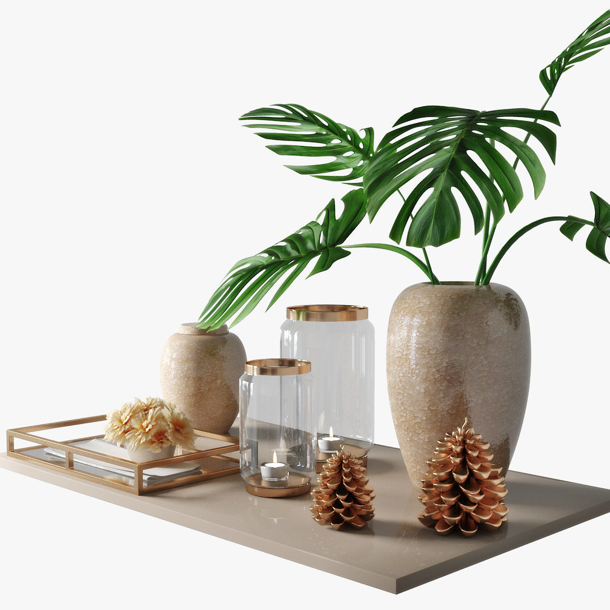 Decorative set 02 3D model_5