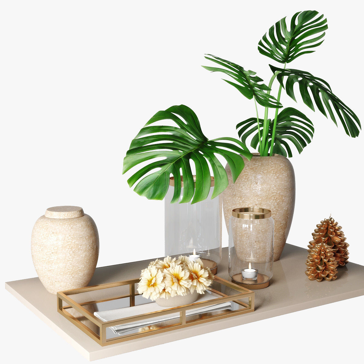 Decorative set 02 3D model_4