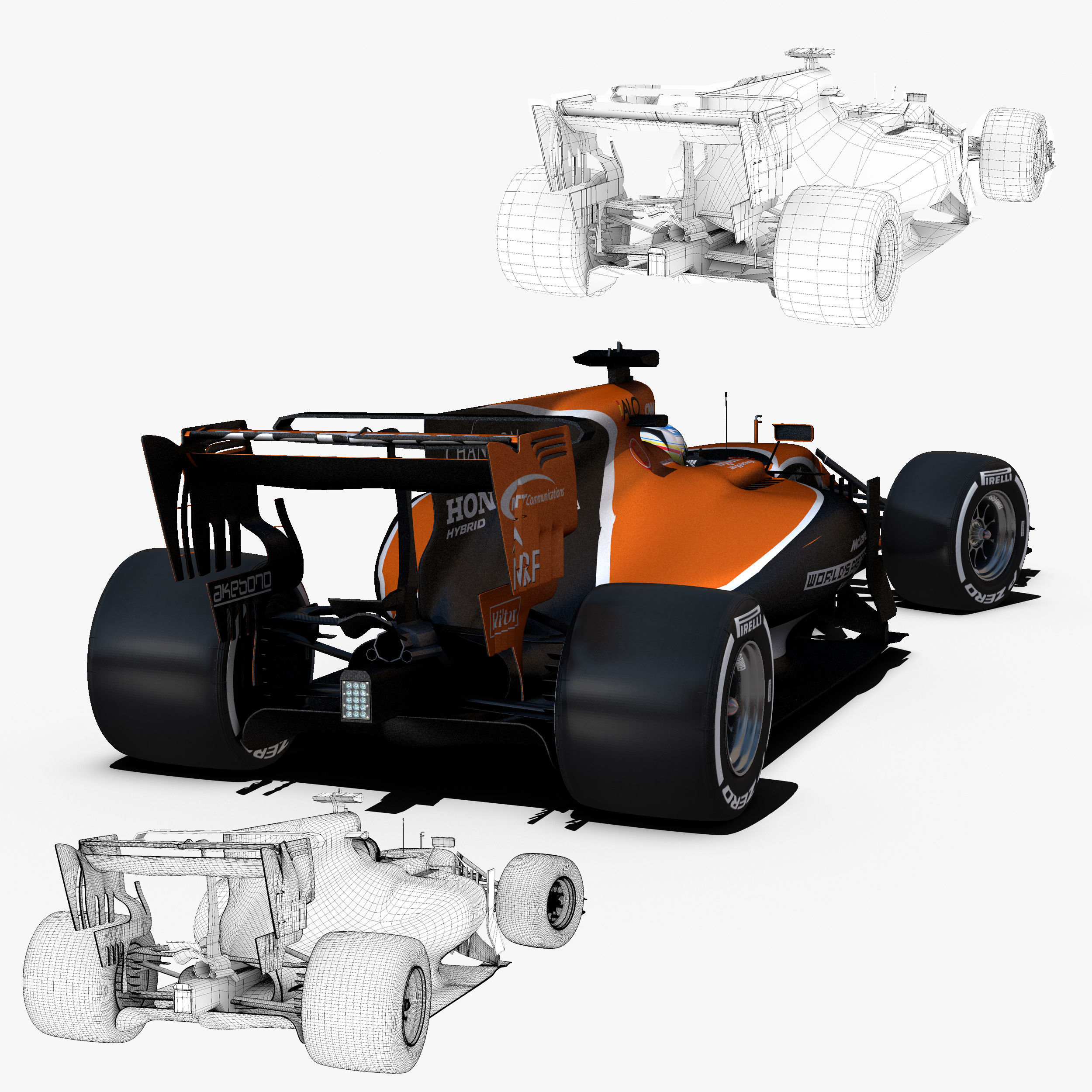 McLaren MCL32 Low-poly 3D model_5