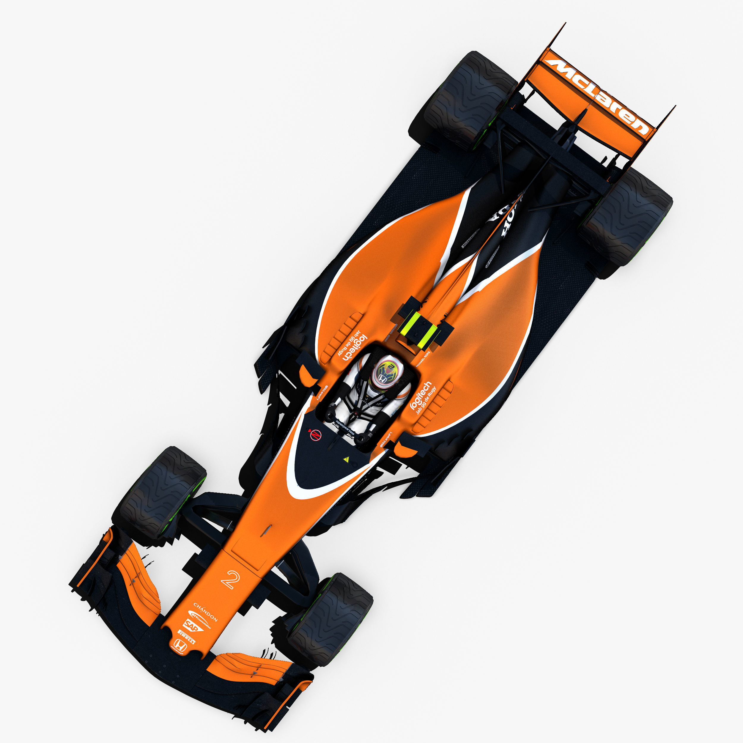 McLaren MCL32 Low-poly 3D model_2