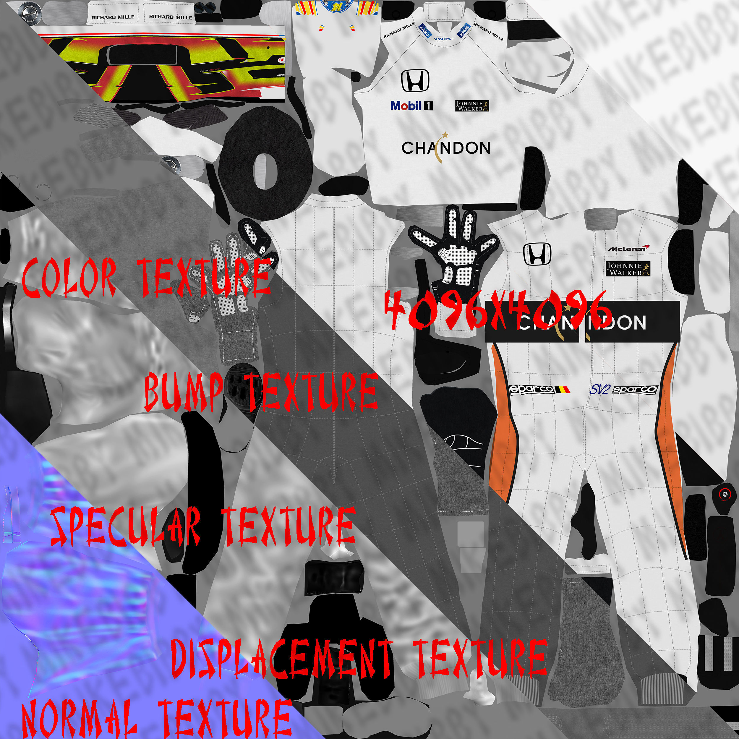 McLaren MCL32 Low-poly 3D model_17