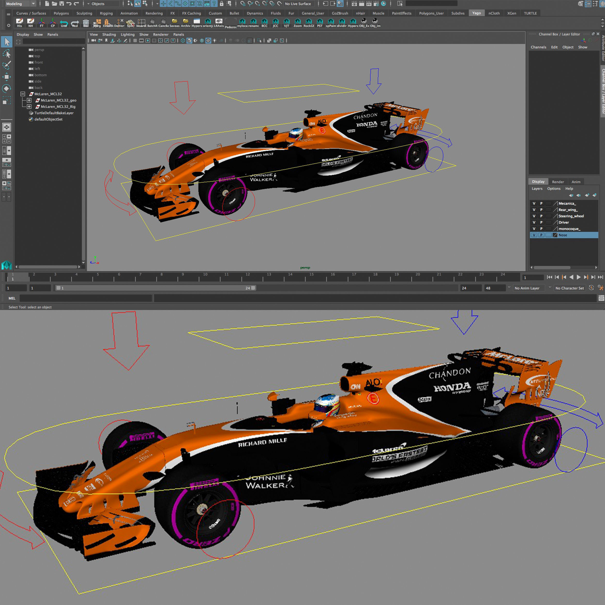 McLaren MCL32 Low-poly 3D model_22