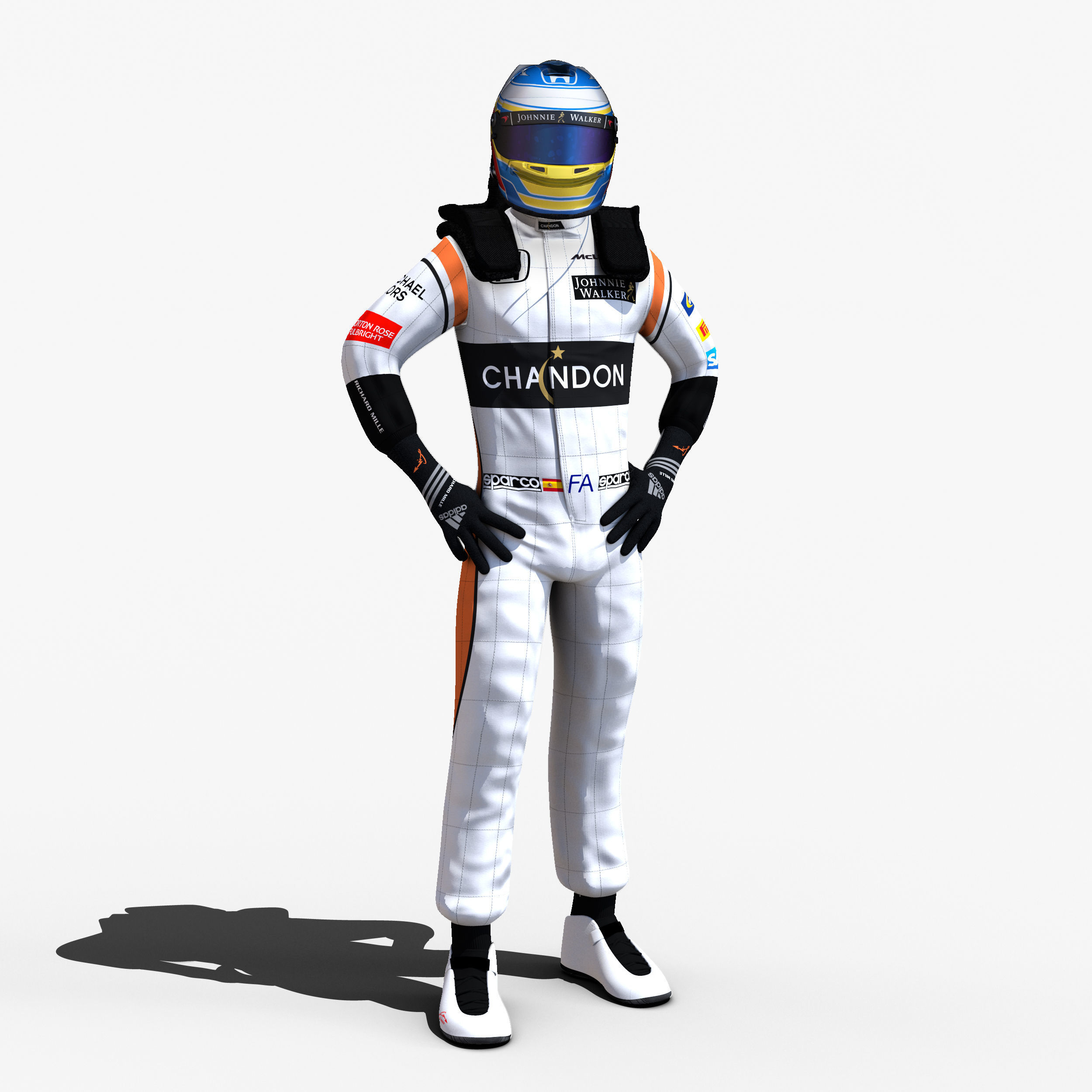 McLaren MCL32 Low-poly 3D model_12