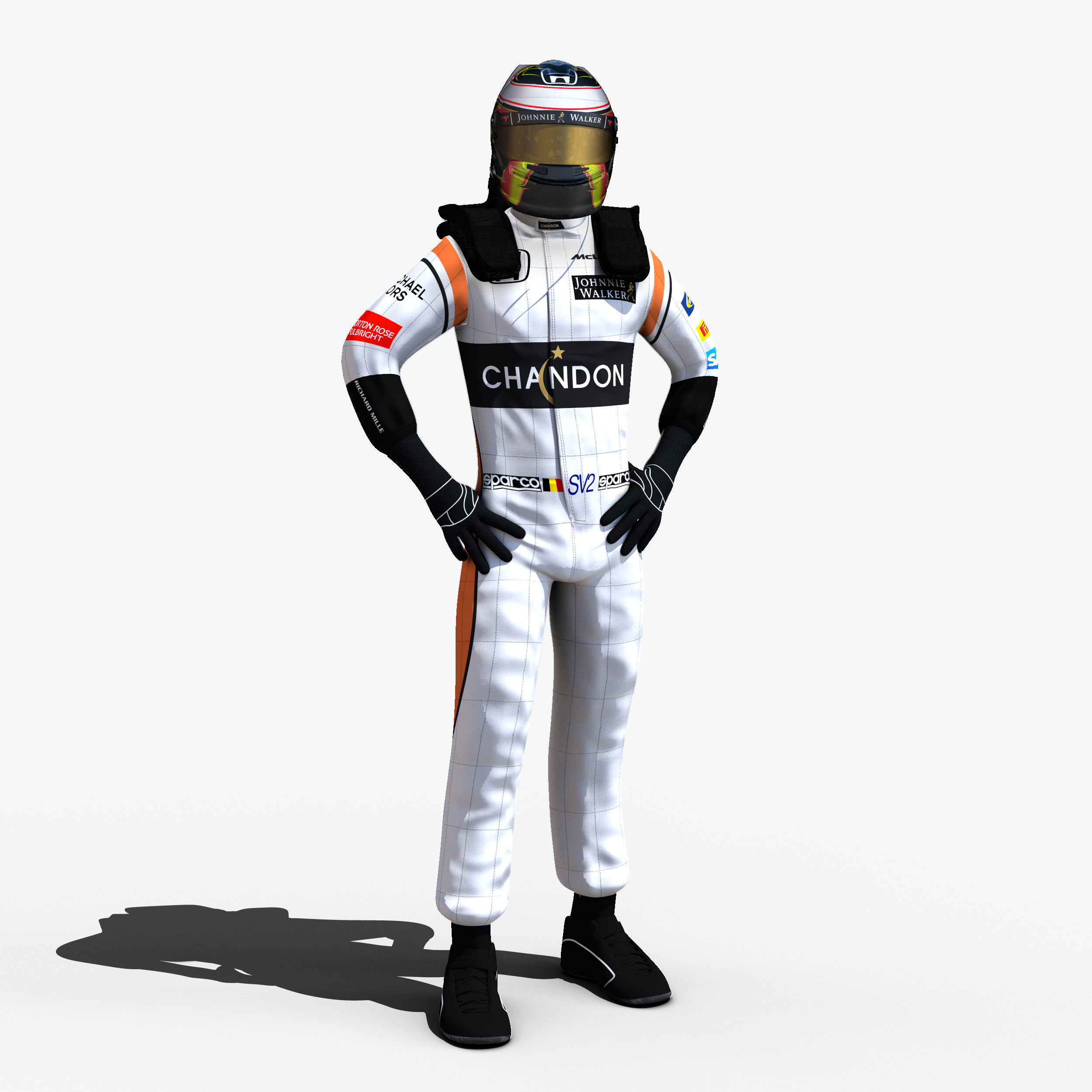 McLaren MCL32 Low-poly 3D model_14