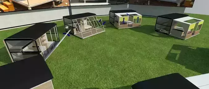 mobile home GEC on 15m2 3D model