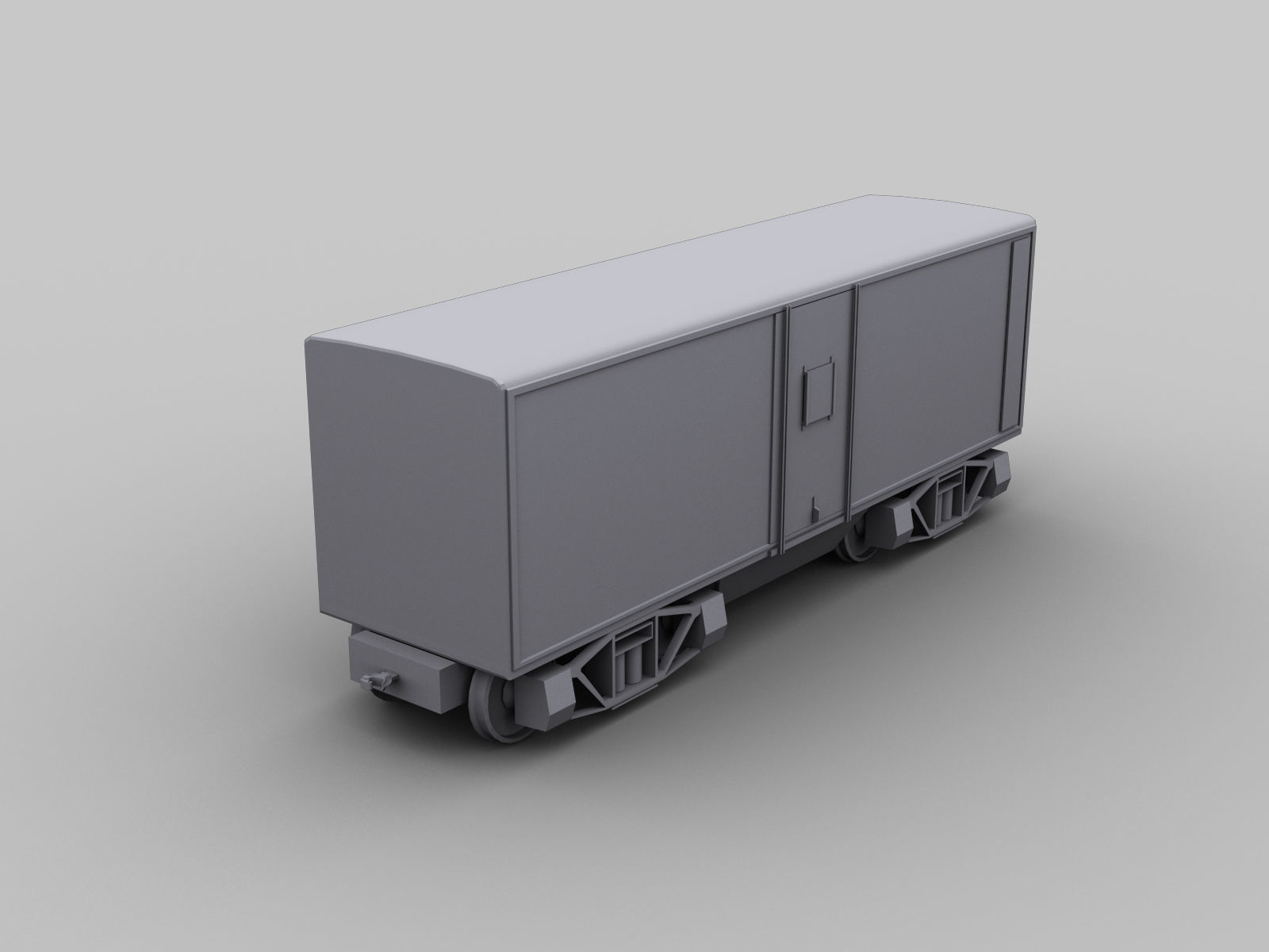 freight wagon Lowpoly Low-poly 3D model_5