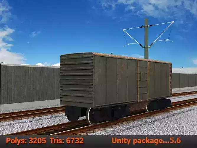 freight wagon Lowpoly