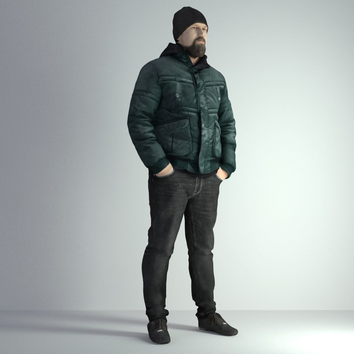 3D Scan Man Winter 027 3D model_4