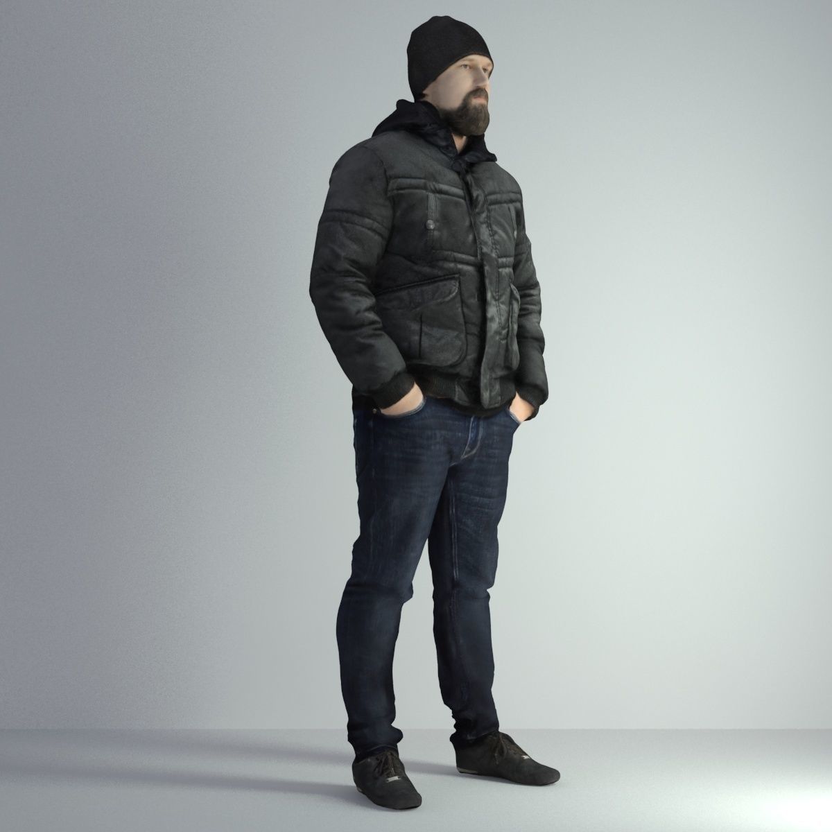 3D Scan Man Winter 027 3D model_12