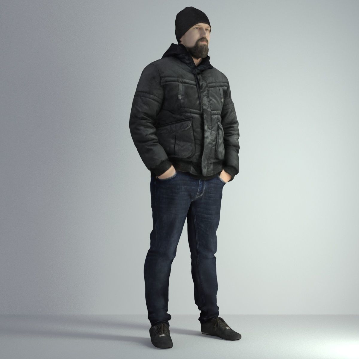 3D Scan Man Winter 027 3D model_11