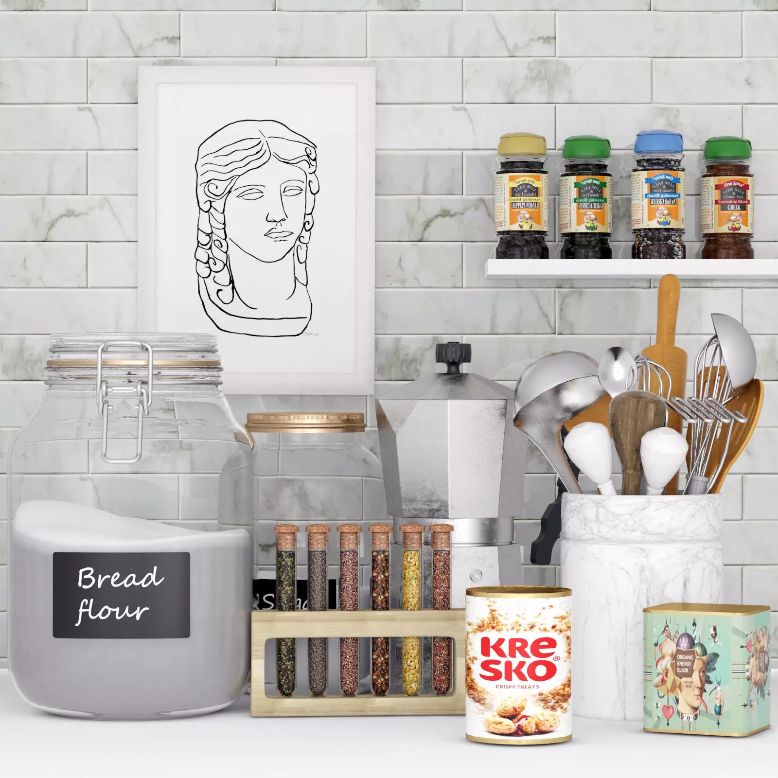 Kitchen appliances 3D model_0