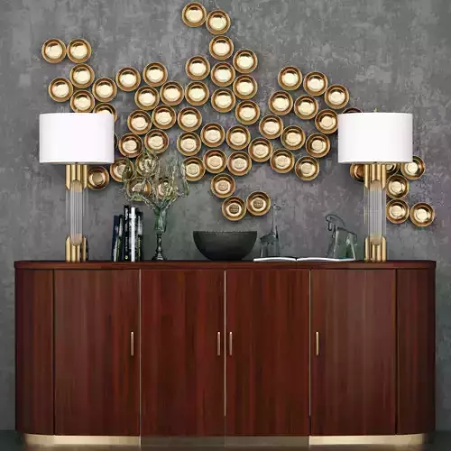 Decorative set Golden panel