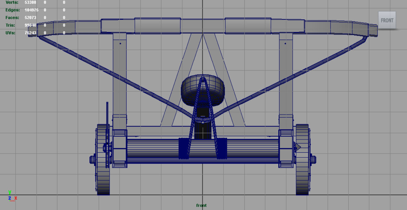 Medieval Catapult 3D model_11