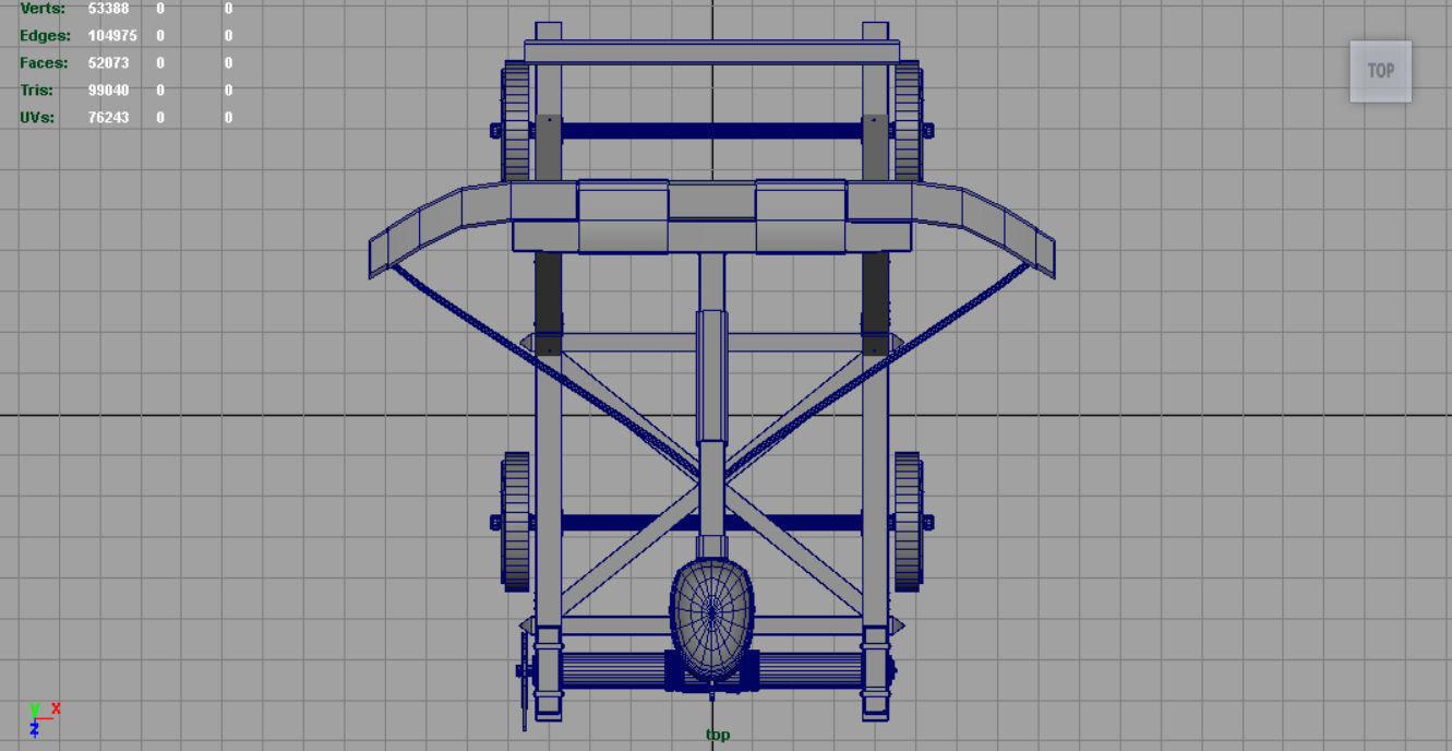 Medieval Catapult 3D model_9