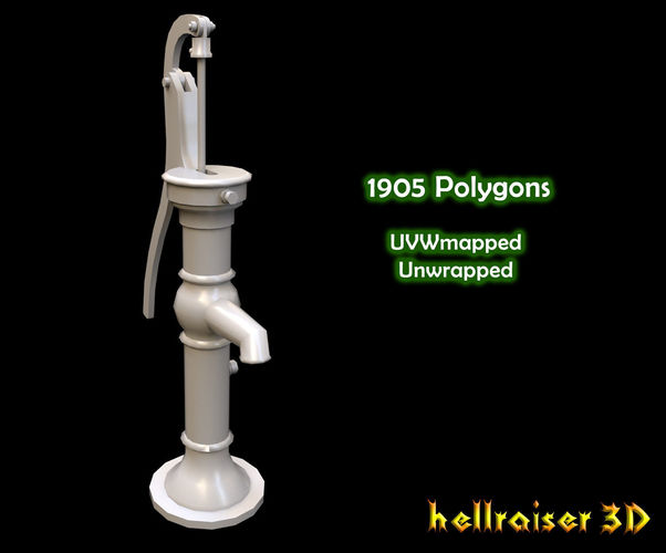 Water Pump Low-poly 3D model